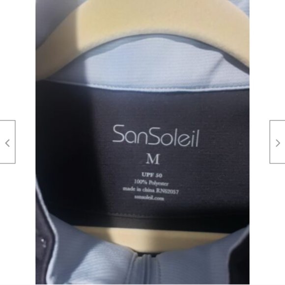 San Soleil 1/4 Zip UPF 50 Pullover Top - Picture 3 of 4